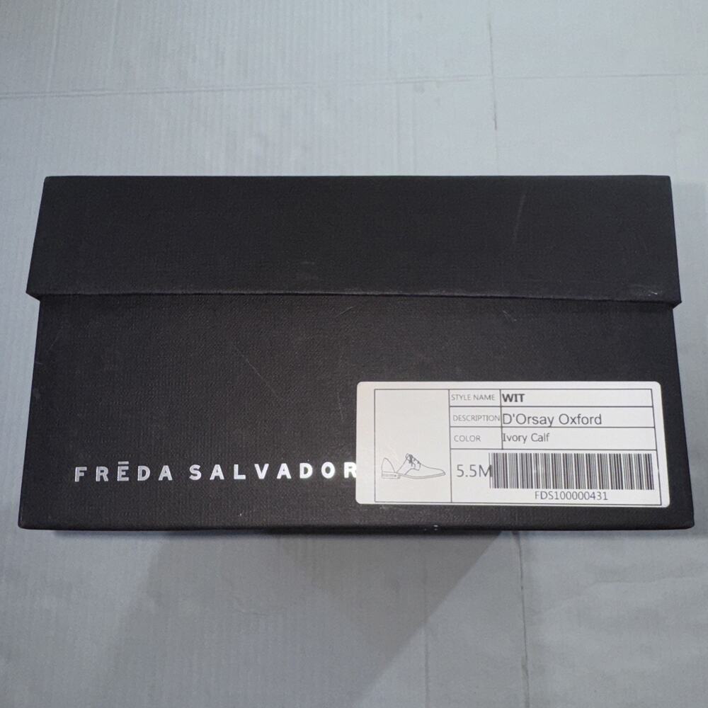 Freda Salvador Women's WIT D’Orsay Oxford Ivory Calf Size 5.5 - Picture 7 of 7
